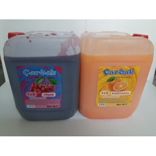 çardak konsantre meyve aromalı içecek 1+5 vişne ve portakal 5 lt
