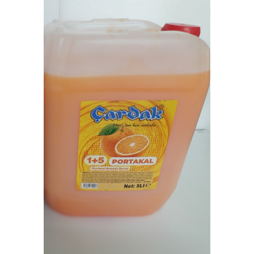 çardak konsantre meyve aromalı içecek 1+5 portakal 5 lt 3 adet