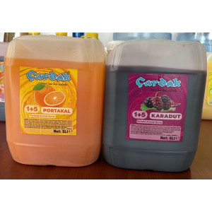 çardak konsantre meyve aromalı içecek 1+5 portakal ve karadut 5 lt