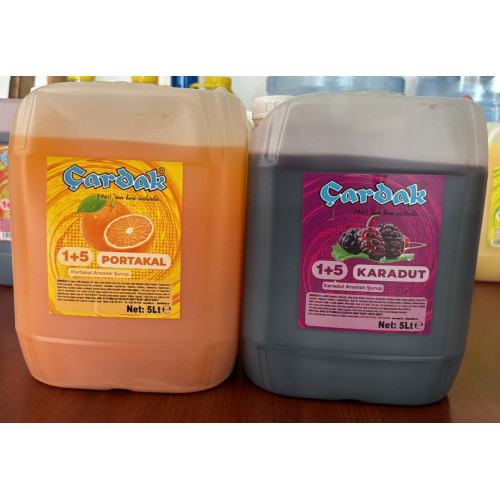 çardak konsantre meyve aromalı içecek 1+5 portakal ve karadut 5 lt