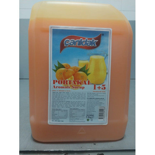 çarıldak konsantre meyve aromalı içecek 1+5 portakal 5 kg 3 adet